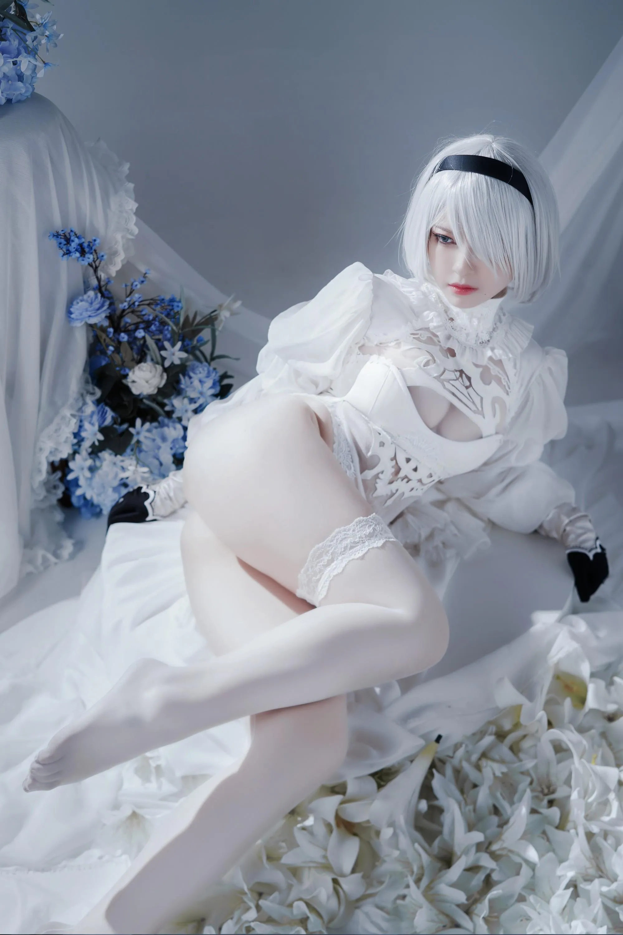 半半子 – NO.55 Automataヨルハ二号B型 白いドレス [51P]插图